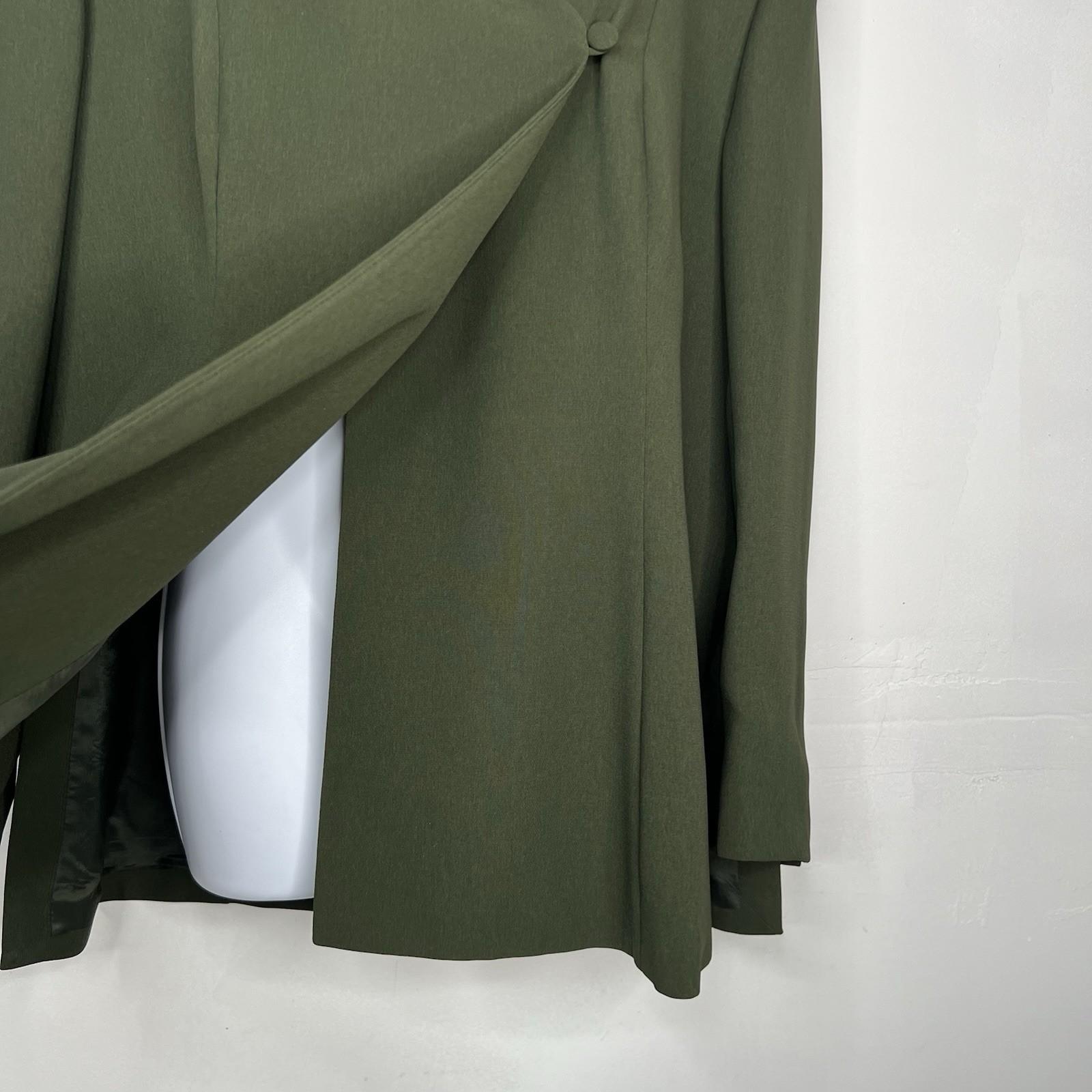 John Meyer Polyester Wrap 2PC Skirt Suit Size 16 Juniper Green Lined Career