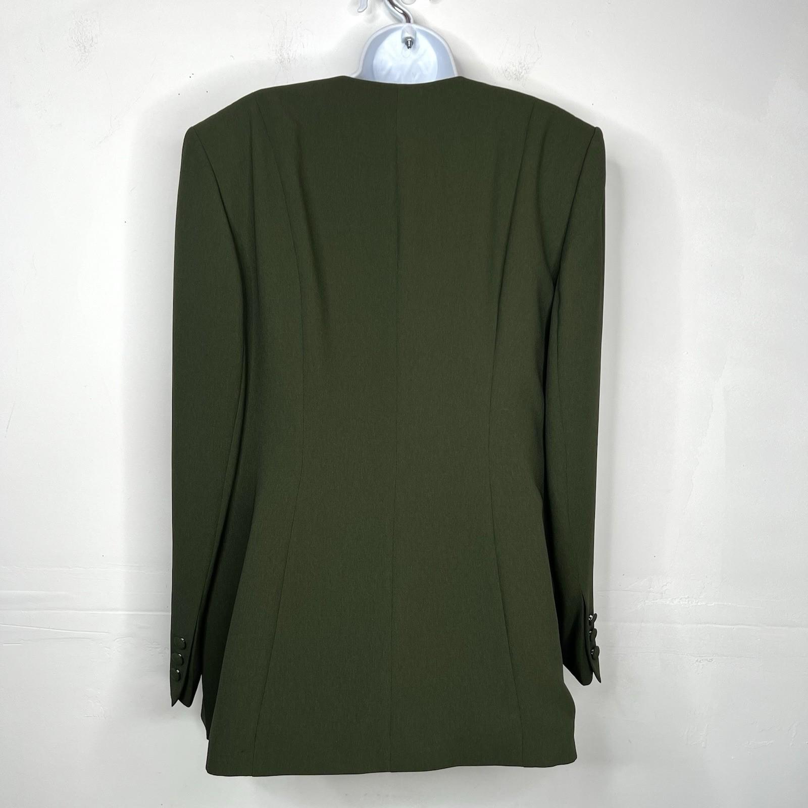 John Meyer Polyester Wrap 2PC Skirt Suit Size 16 Juniper Green Lined Career