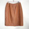 Kasper Polyester Rayon Skirt Suit 10 Orange Notch Collar Embroidered Lined 2PC