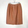 Kasper Polyester Rayon Skirt Suit 10 Orange Notch Collar Embroidered Lined 2PC
