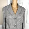 Le Suit Polyester Skirt Suit Size 16 Gray Multicolor Houndstooth 2 PC New Lined