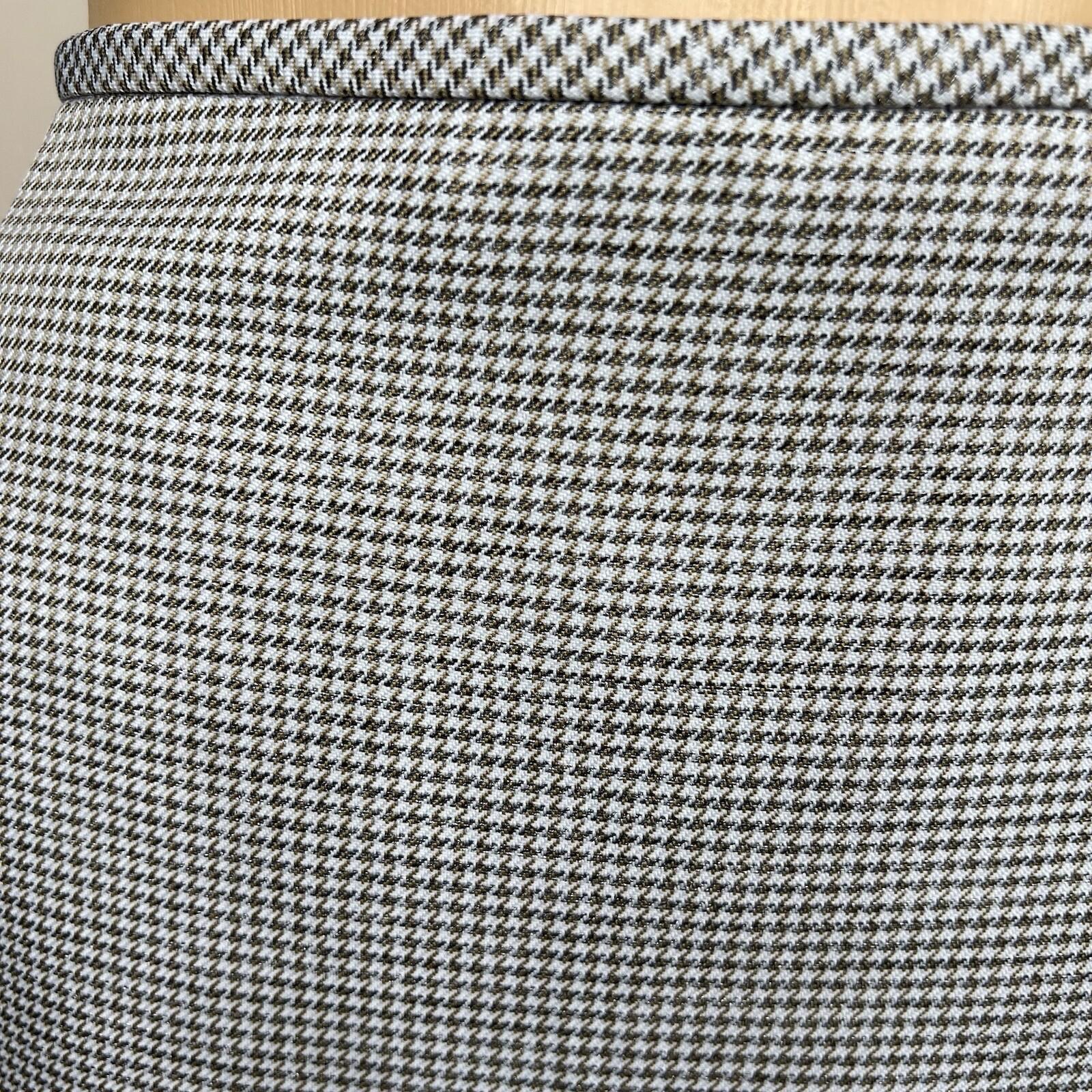 Le Suit Polyester Skirt Suit Size 16 Gray Multicolor Houndstooth 2 PC New Lined