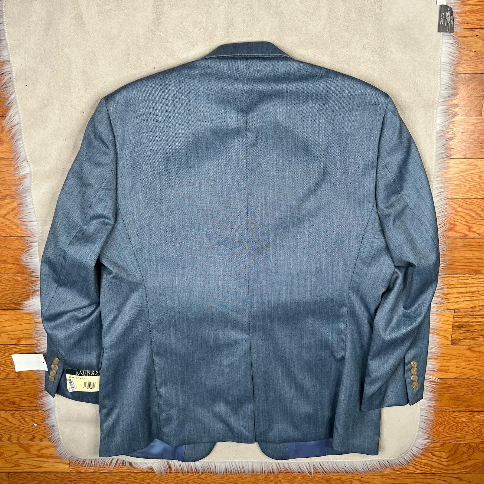 Lauren Ralph Lauren Men Polyester Rayon Blazer 44R Blue One Vent New MSRP 5