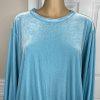 Laina Rauma Velvet Track Suit Size XXL Blue Leisure Lounging Sweater Stretch