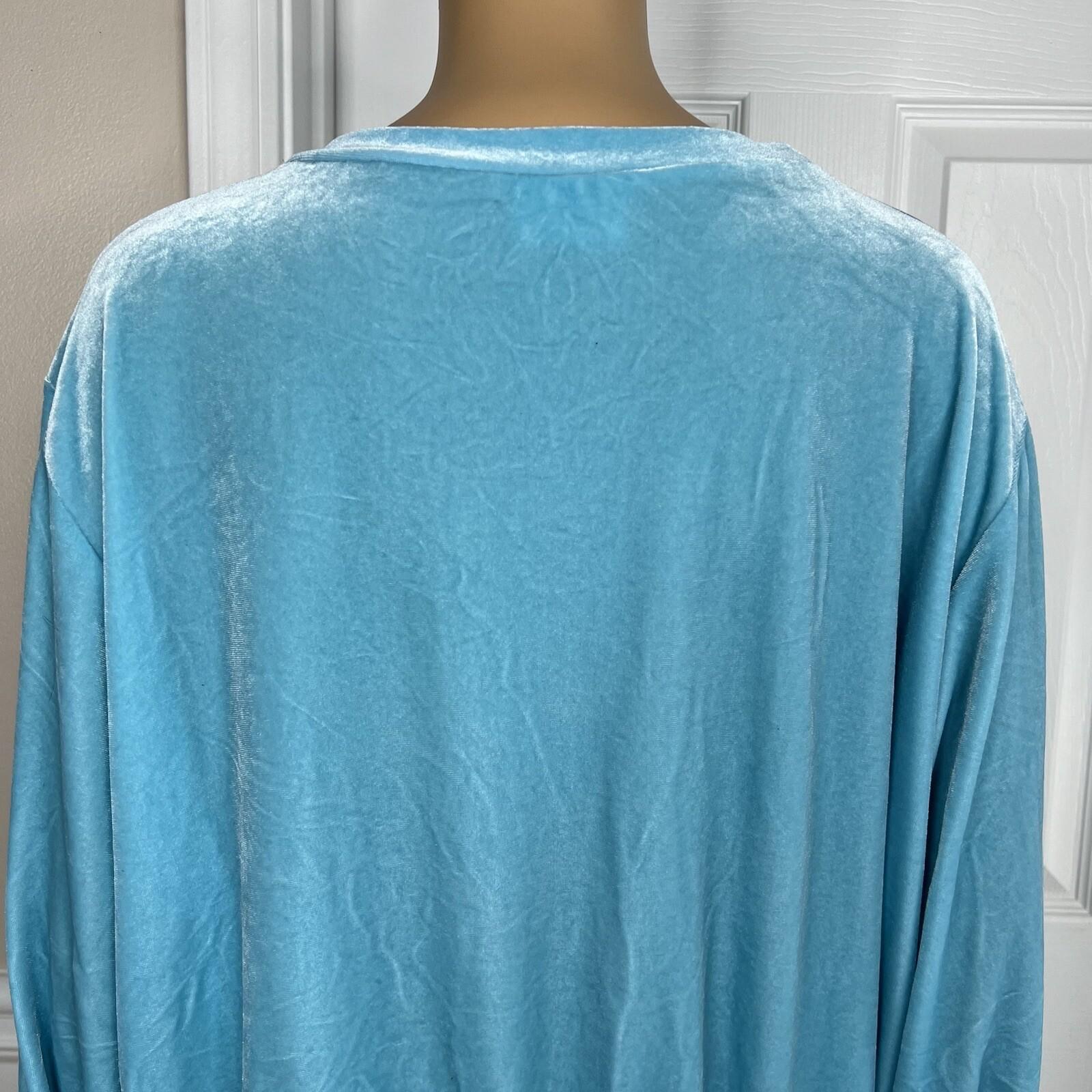 Laina Rauma Velvet Track Suit Size XXL Blue Leisure Lounging Sweater Stretch