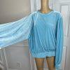 Laina Rauma Velvet Track Suit Size XXL Blue Leisure Lounging Sweater Stretch