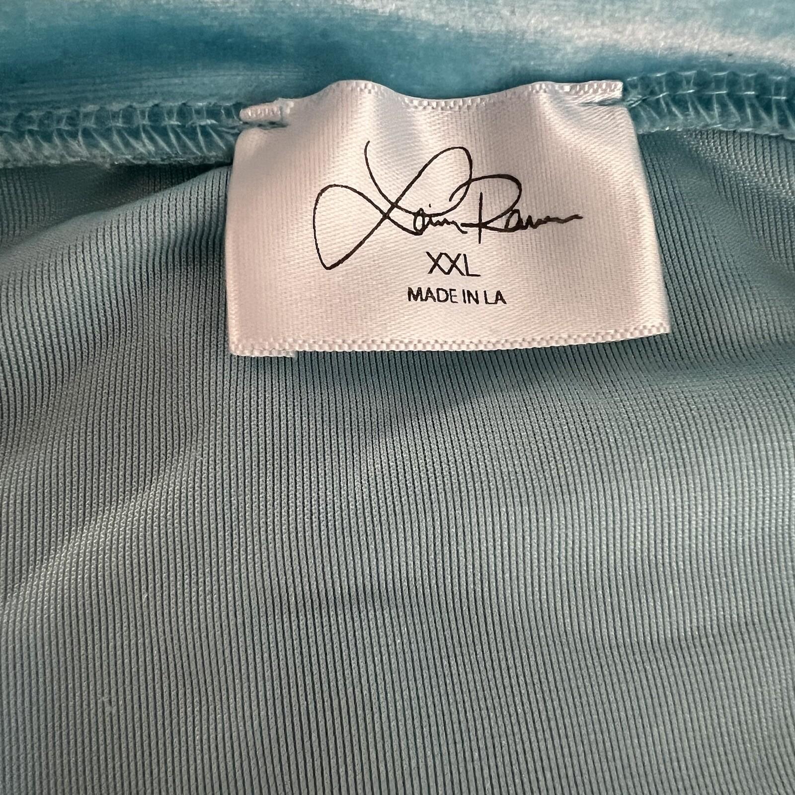 Laina Rauma Velvet Track Suit Size XXL Blue Leisure Lounging Sweater Stretch