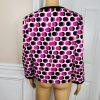 Nine West Cotton Elastane Blazer Size 10 Multicolor Lined Open Front 3/4 Sleeve