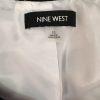 Nine West Cotton Elastane Blazer Size 10 Multicolor Lined Open Front 3/4 Sleeve