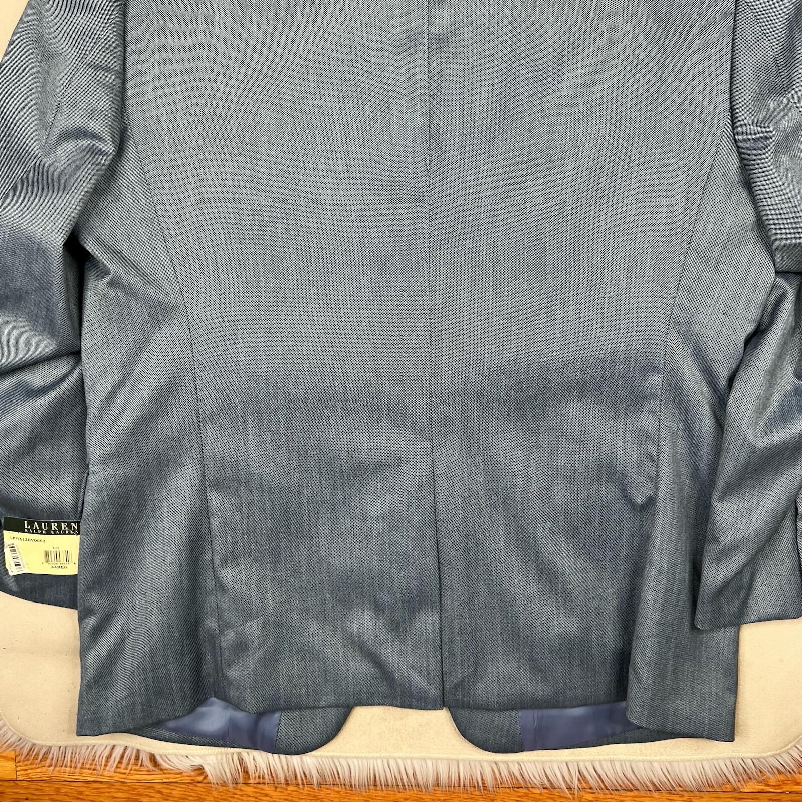 Lauren Ralph Lauren Men Polyester Rayon Blazer 44R Blue One Vent New MSRP 5