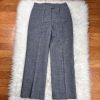 JONES WEAR 2PC Blue Striped Polyester Lined Notch Collar Career Pant Suit Size 8