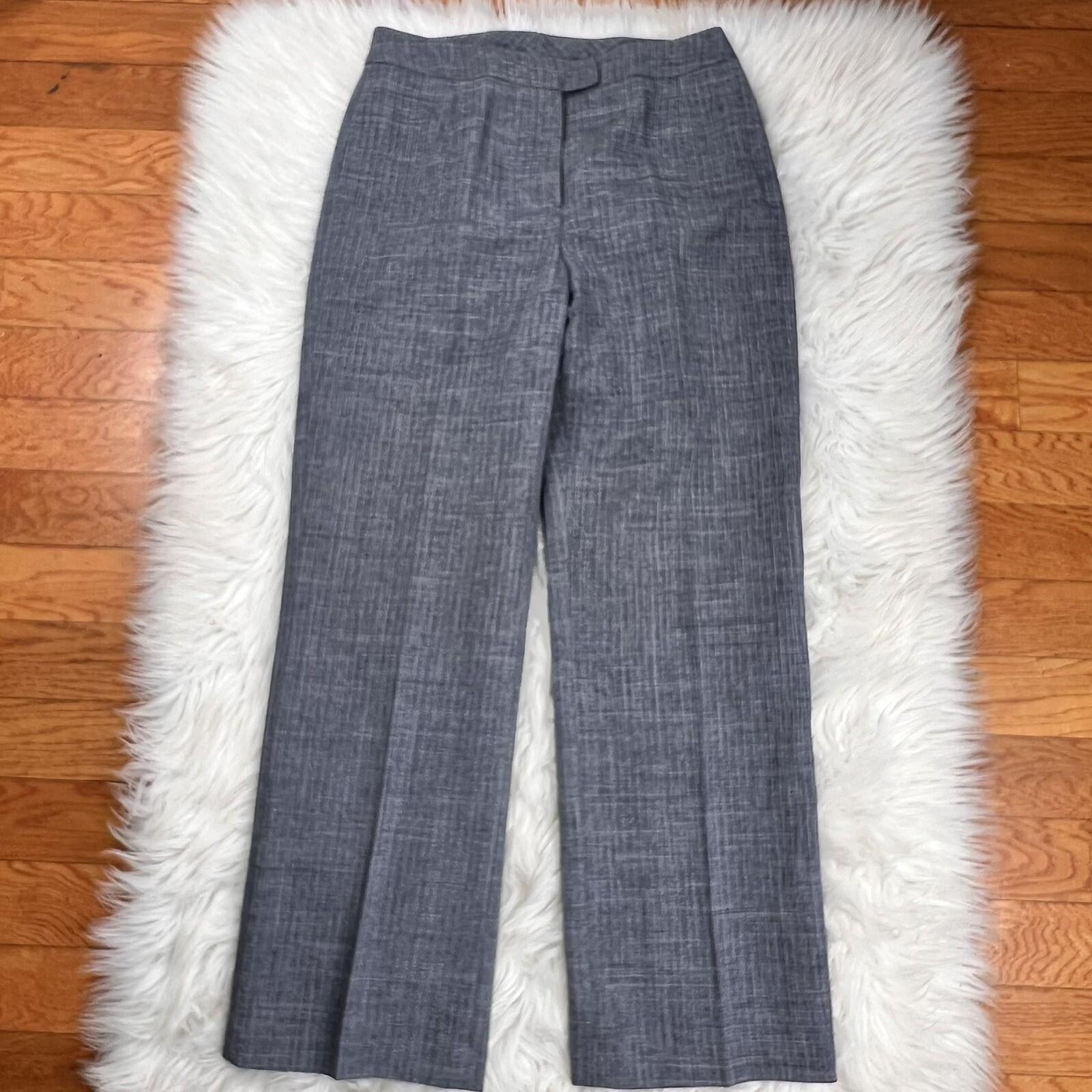 JONES WEAR 2PC Blue Striped Polyester Lined Notch Collar Career Pant Suit Size 8