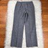 JONES WEAR 2PC Blue Striped Polyester Lined Notch Collar Career Pant Suit Size 8