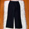LE SUIT Women 2PC Black Striped Polyester Rayon Lined Career Pant Suit Size 8