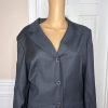 New JONES WEAR 2PC Navy Striped Polyester Rayon Lined Career Pant Suit Size 18