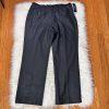 New JONES WEAR 2PC Navy Striped Polyester Rayon Lined Career Pant Suit Size 18