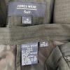 New JONES WEAR 2PC Navy Striped Polyester Rayon Lined Career Pant Suit Size 18