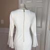10-8808.jpg New CALVIN KLEIN White Polyester Rayon Spandex Lined Bell Sleeve Dress 6P