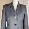 KASPER Women Collared Gray Polyester Single Breasted Blazer Size 6P