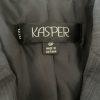 KASPER Women Collared Gray Polyester Single Breasted Blazer Size 6P