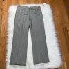 Le Suit Polyester Pant Suit Size 10 Sand Striped Peak Collar Business 2PC New