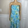 Lilly Putlizer Cotton Spandex Dress Size M Multicolor Strapless Tiered Maxi