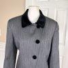 ALBERT NIPON 2PC Gray Black Metallic Wool Polyester Blend Lined Blazer Size 12