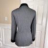 ALBERT NIPON 2PC Gray Black Metallic Wool Polyester Blend Lined Blazer Size 12