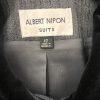 ALBERT NIPON 2PC Gray Black Metallic Wool Polyester Blend Lined Blazer Size 12