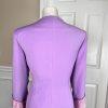 DONNA VINCI Lavender Beaded Double Breasted Polyester Ruffle Skirt Suit SZ 10