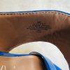 Calvin Klein leather python slide sandals 9M Blue 2 band heels shoes stiletto