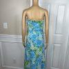 Lilly Putlizer Cotton Spandex Dress Size M Multicolor Strapless Tiered Maxi
