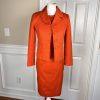 BANANA REPUBLIC 2PC Orange Cotton Polyester Stretch Dress (SZ 4) SUIT (SZ PXS)