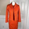 BANANA REPUBLIC 2PC Orange Cotton Polyester Stretch Dress (SZ 4) SUIT (SZ PXS)