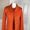 BANANA REPUBLIC 2PC Orange Cotton Polyester Stretch Dress (SZ 4) SUIT (SZ PXS)
