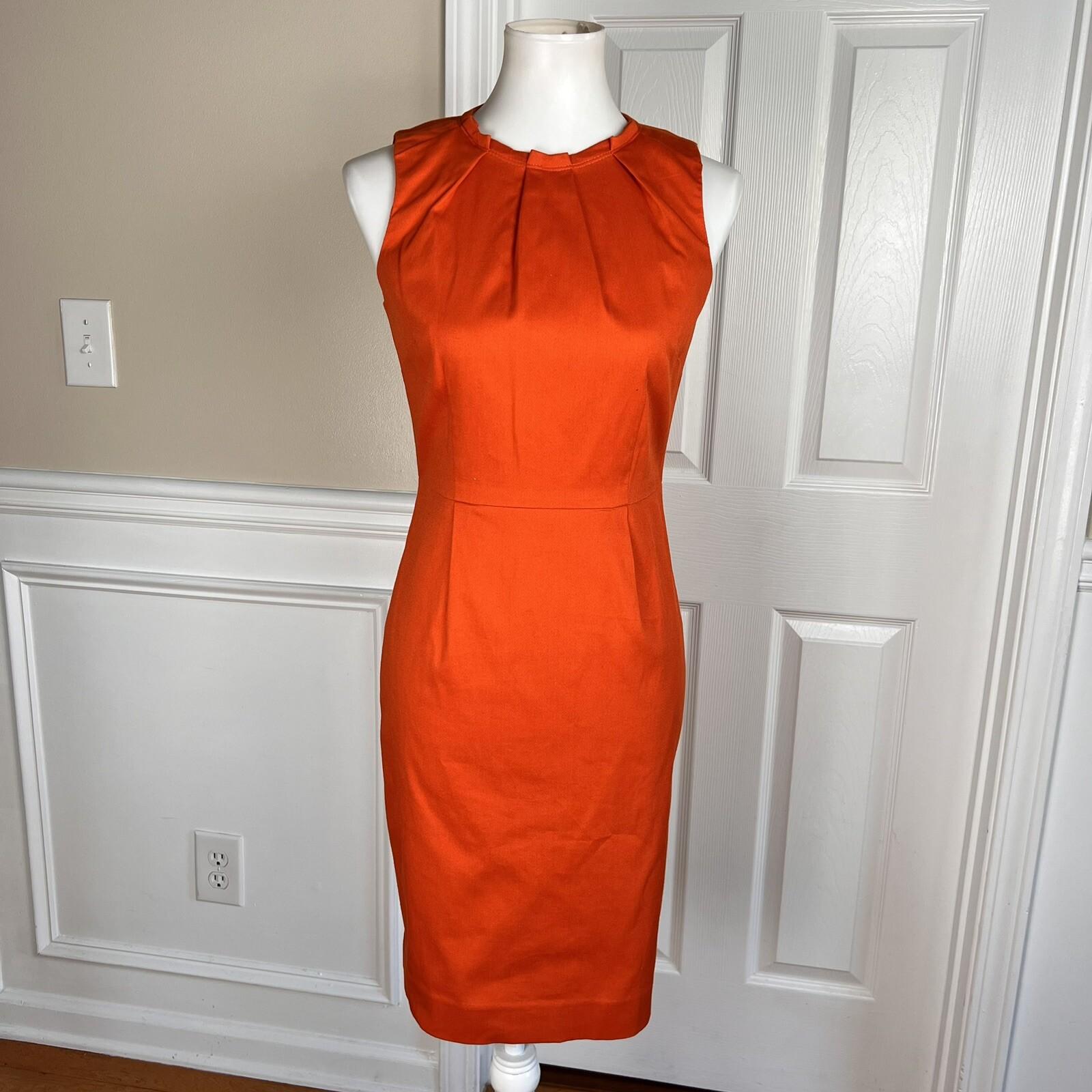 BANANA REPUBLIC 2PC Orange Cotton Polyester Stretch Dress (SZ 4) SUIT (SZ PXS)