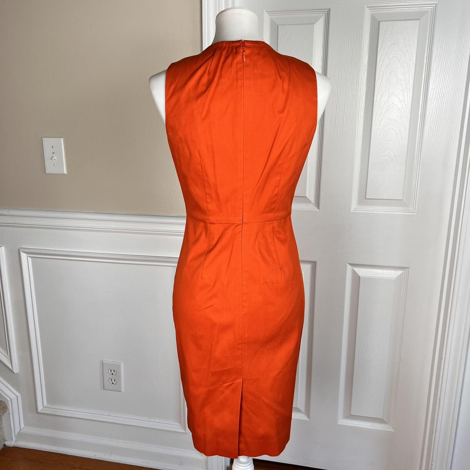 BANANA REPUBLIC 2PC Orange Cotton Polyester Stretch Dress (SZ 4) SUIT (SZ PXS)