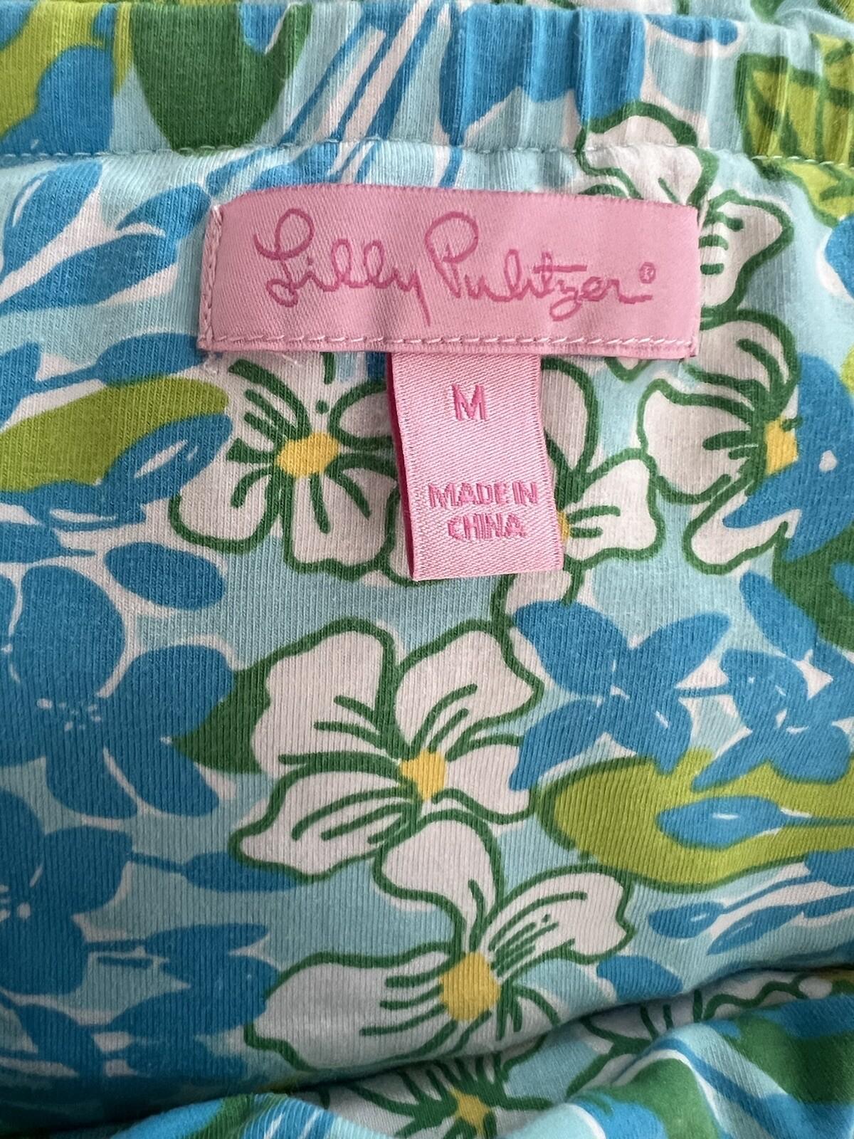 Lilly Putlizer Cotton Spandex Dress Size M Multicolor Strapless Tiered Maxi