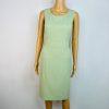 Kasper 2PC Midi Dress Suit Size 6 Lemon Green Professional Look Sleek Elegant
