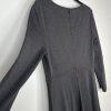 St John Milano Knit Dress Size 8 Gray Scoop Neck Drop Waist Flared Quiet Luxury