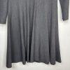 St John Milano Knit Dress Size 8 Gray Scoop Neck Drop Waist Flared Quiet Luxury