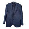 Suit Supply Lazio Men Pure Wool Blazer 48 Navy Classic Slim Fit 2PC Sharp Lined