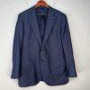 Suit Supply Lazio Men Pure Wool Blazer 48 Navy Classic Slim Fit 2PC Sharp Lined