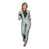 photoroom_20260203_112924 John Meyer Women Polyester Pant Suit Size 10 Silver Gray Lined Notch Collar 2PC