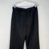 Le Suit Polyester Pant Suit 14 Black Striped Wrap Belted Business Career 2PC