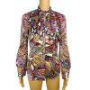 Hawes & Curtis Pink Floral Paisley Pussybow Blouse Size 6 Fitted Satin Feminine