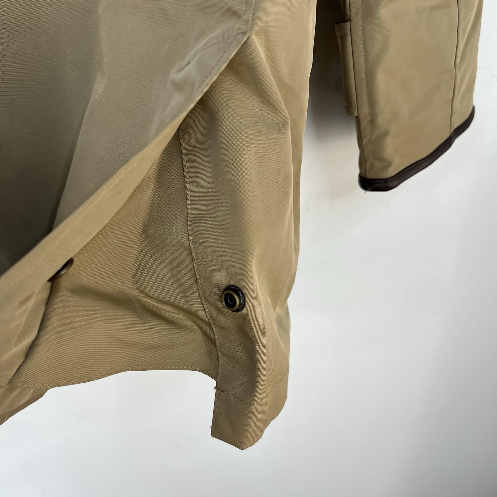 VTG Polo Ralph Lauren Jacket Trench Coat M Tan Chore Hunting Sportsman Barn