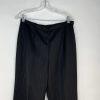 Le Suit Polyester Pant Suit 14 Black Striped Wrap Belted Business Career 2PC