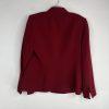 Kasper Women Polyester Skirt Suit Size 8P Red Lined Stand Up Collar 2PC Business