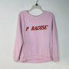 Maje Women Talina Cotton Viscose Sweatshirt Size 2 Pink Embroidered Paradise